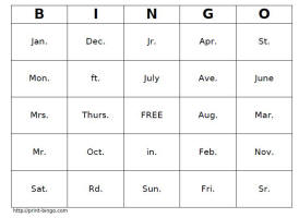abbreviations bingo printout
