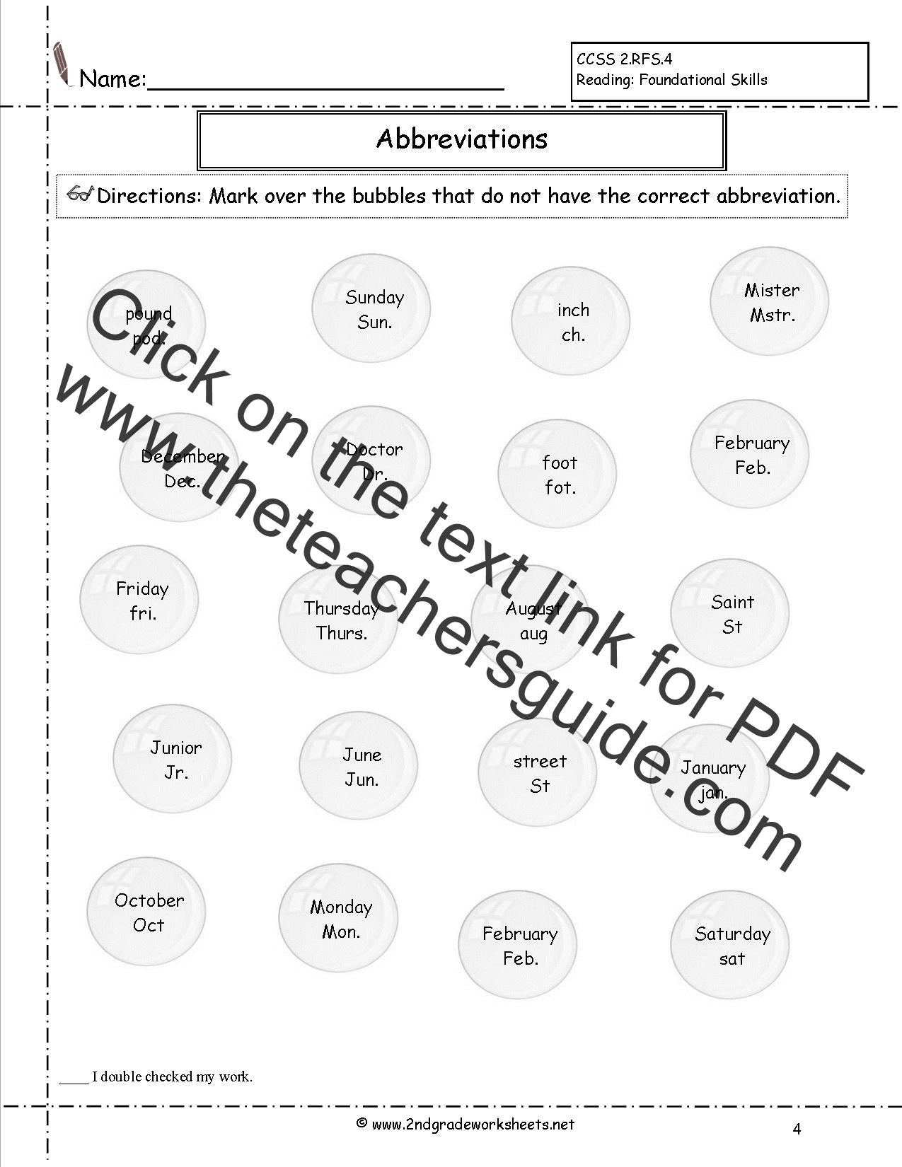 abbreviation and acronym worksheets