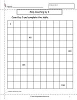 skip counting by 2 worksheet