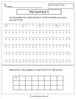 skip counting by 5 worksheet