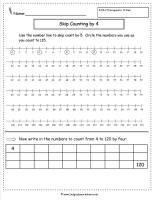 skip counting by 4 worksheet