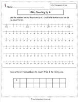 skip counting by six worksheet