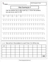 skip counting by 2 numberline