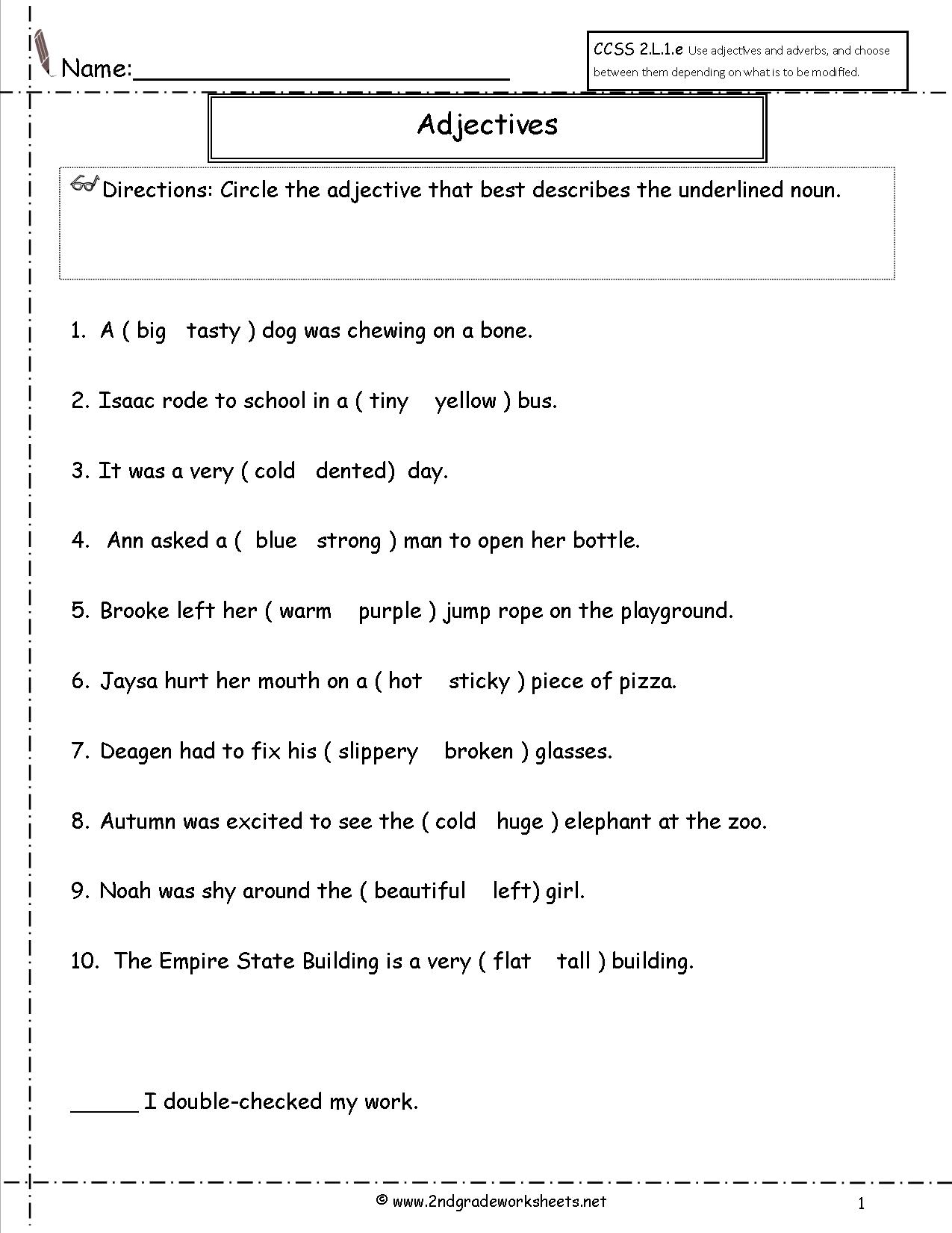 free-using-adjectives-worksheets