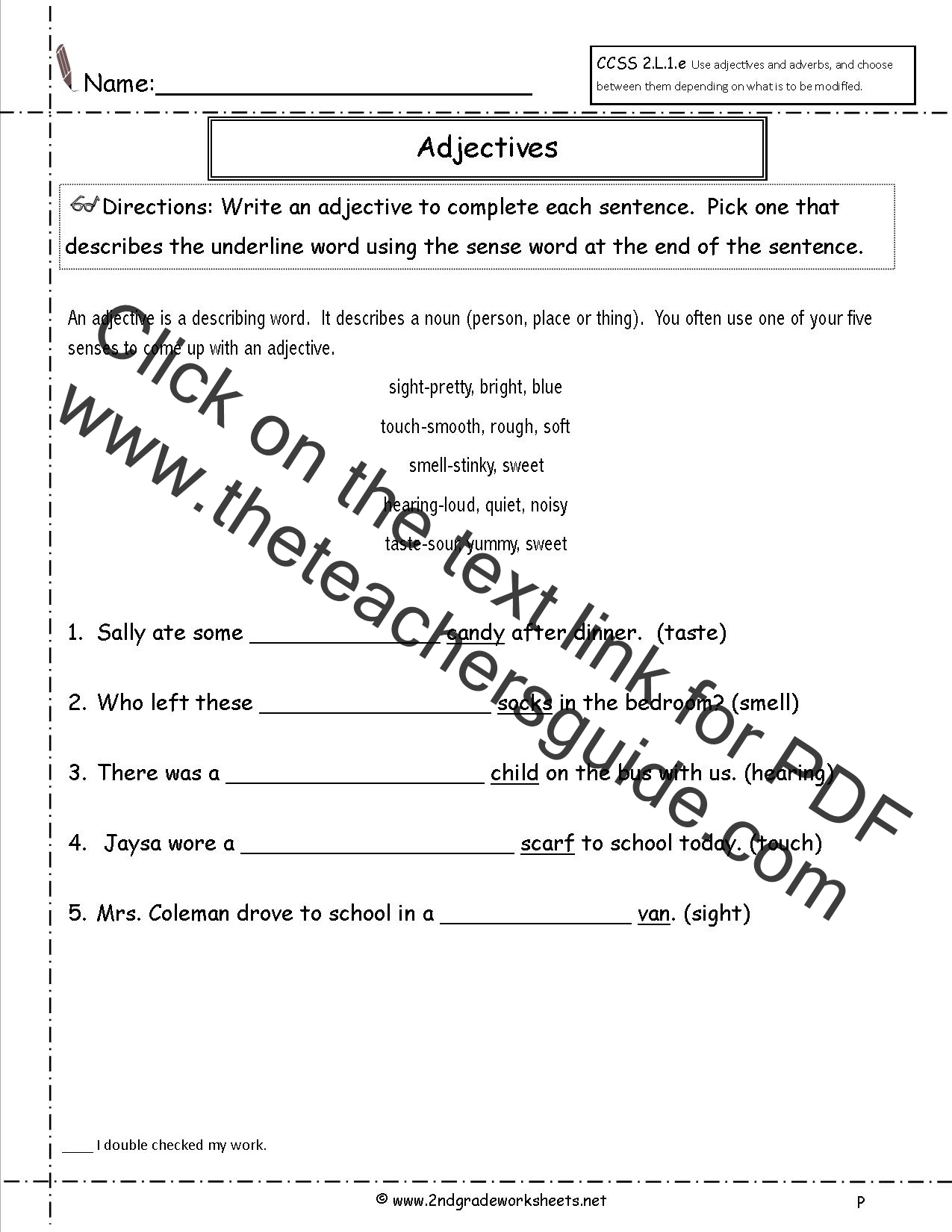 Free Worksheets Adjectives And Adverbs