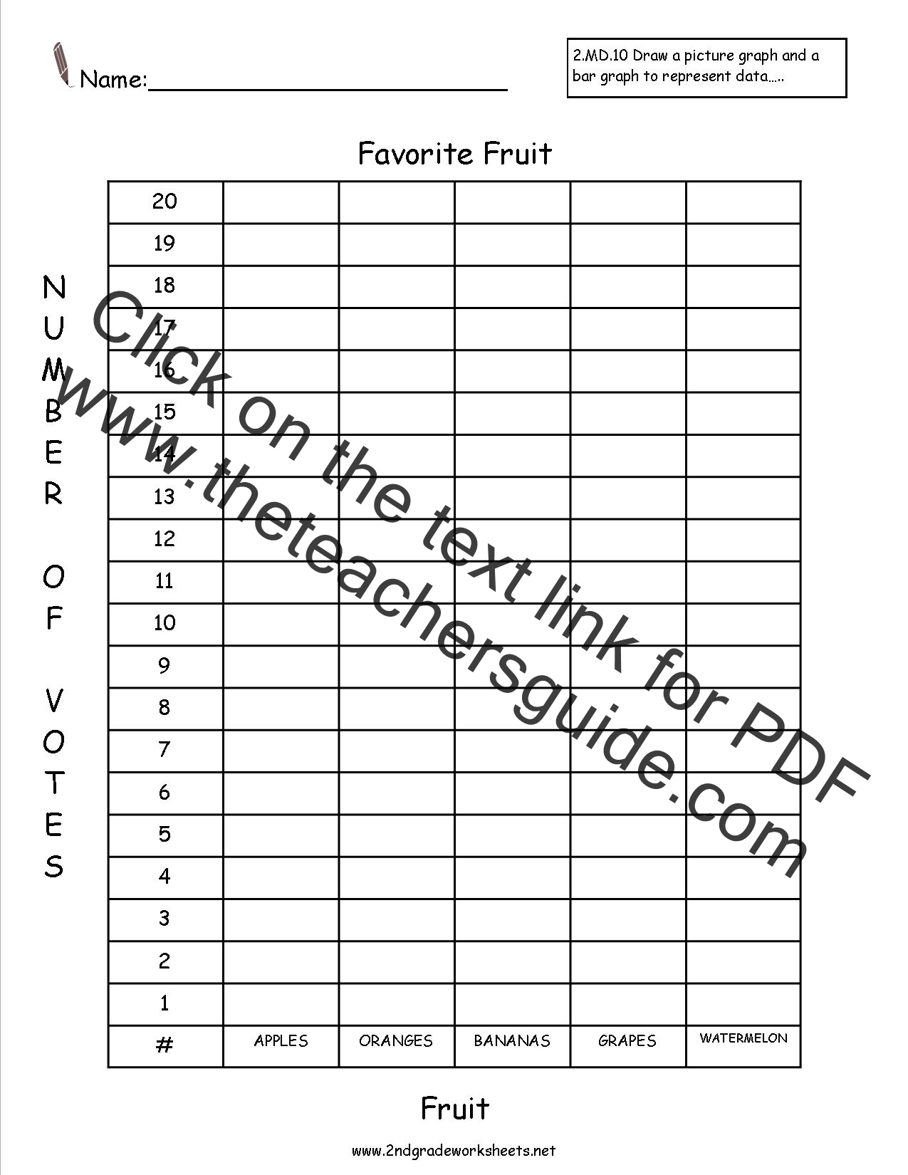 First Grade Tally Chart Worksheets