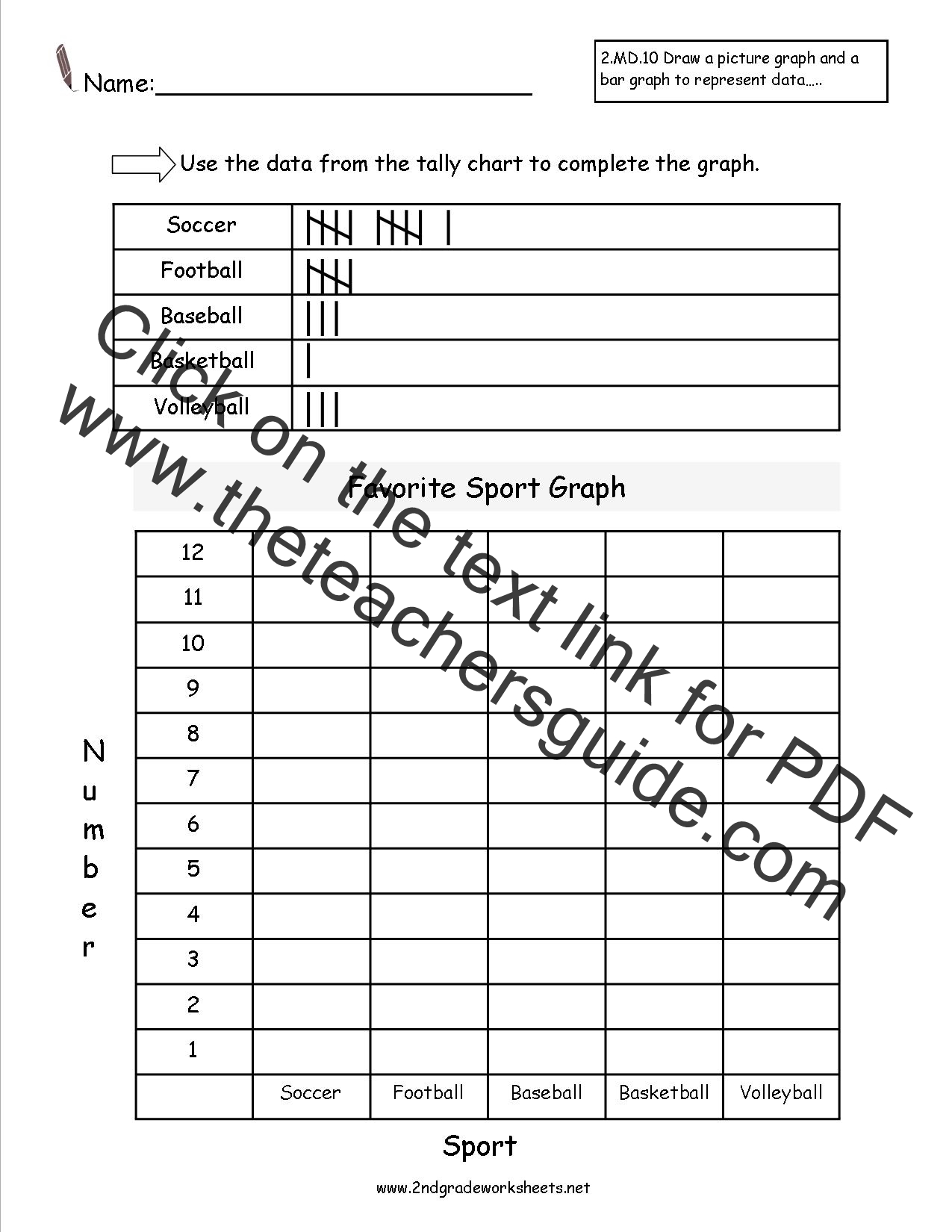 Tally Chart Bar Graph Worksheet