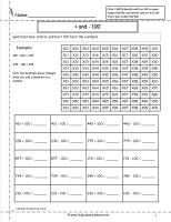 ccss 2.nbt.8 worksheet, adding and subtracting 100 worksheet