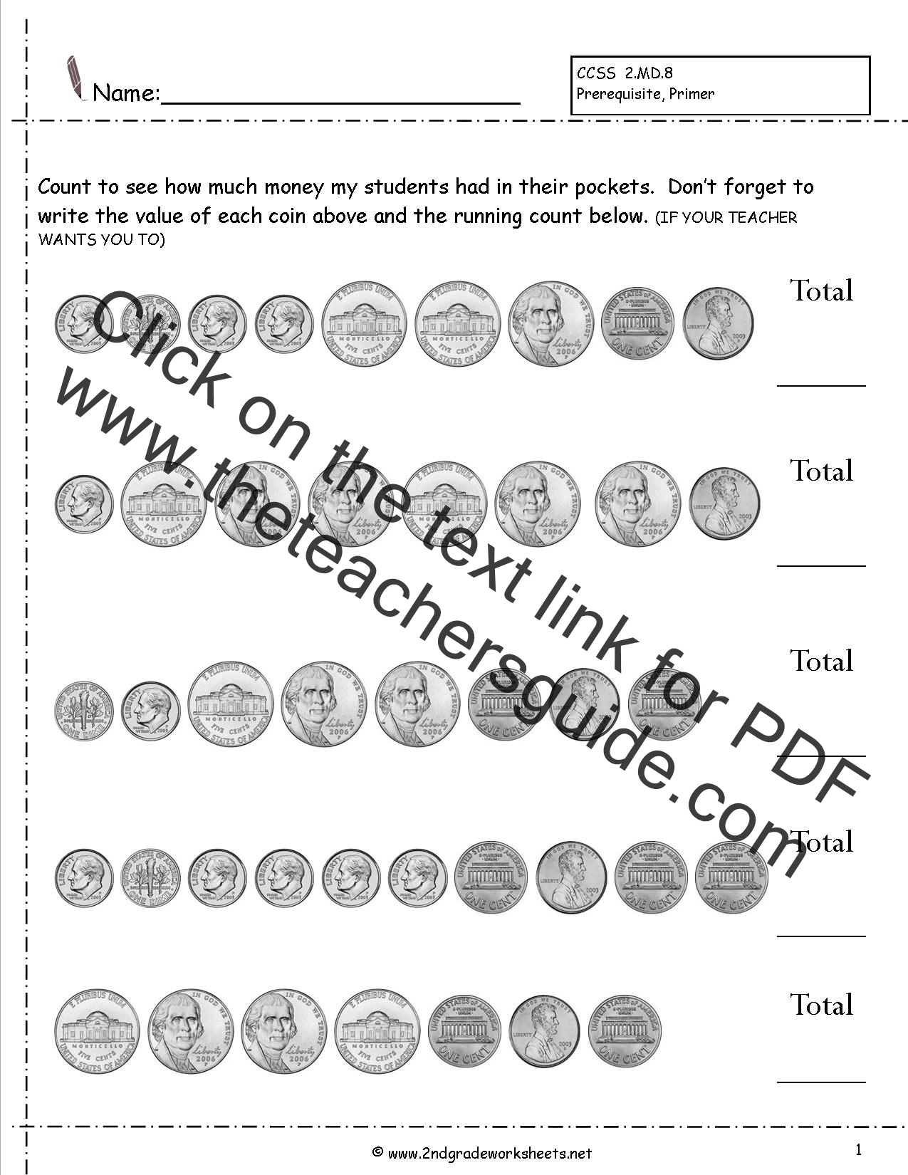 Common Core Counting Chart