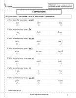 contractions worksheets