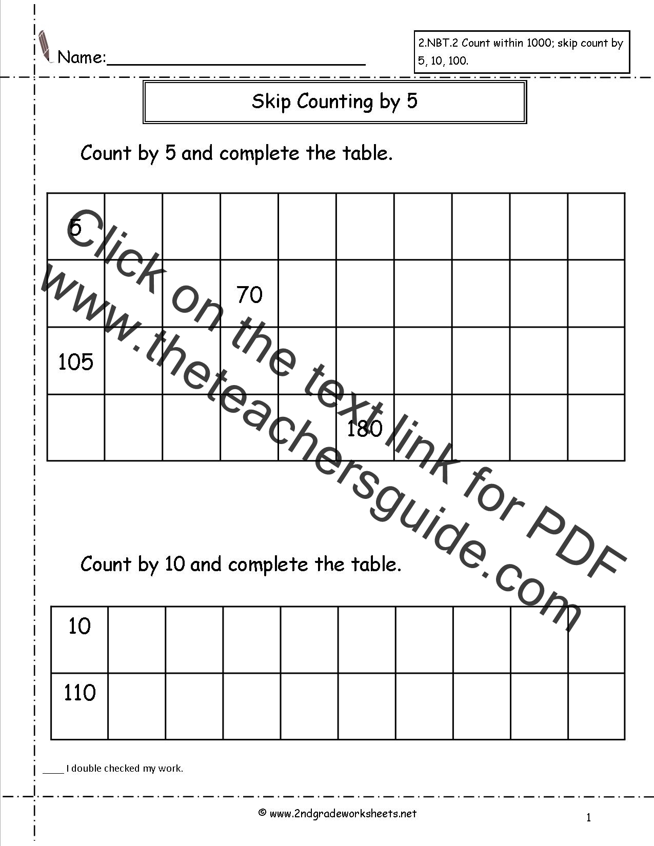 Worksheet Complete The Skip Counting Series Grass Fedjp Worksheet