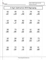 two digit subtraction worksheets