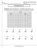 multiplication worksheet