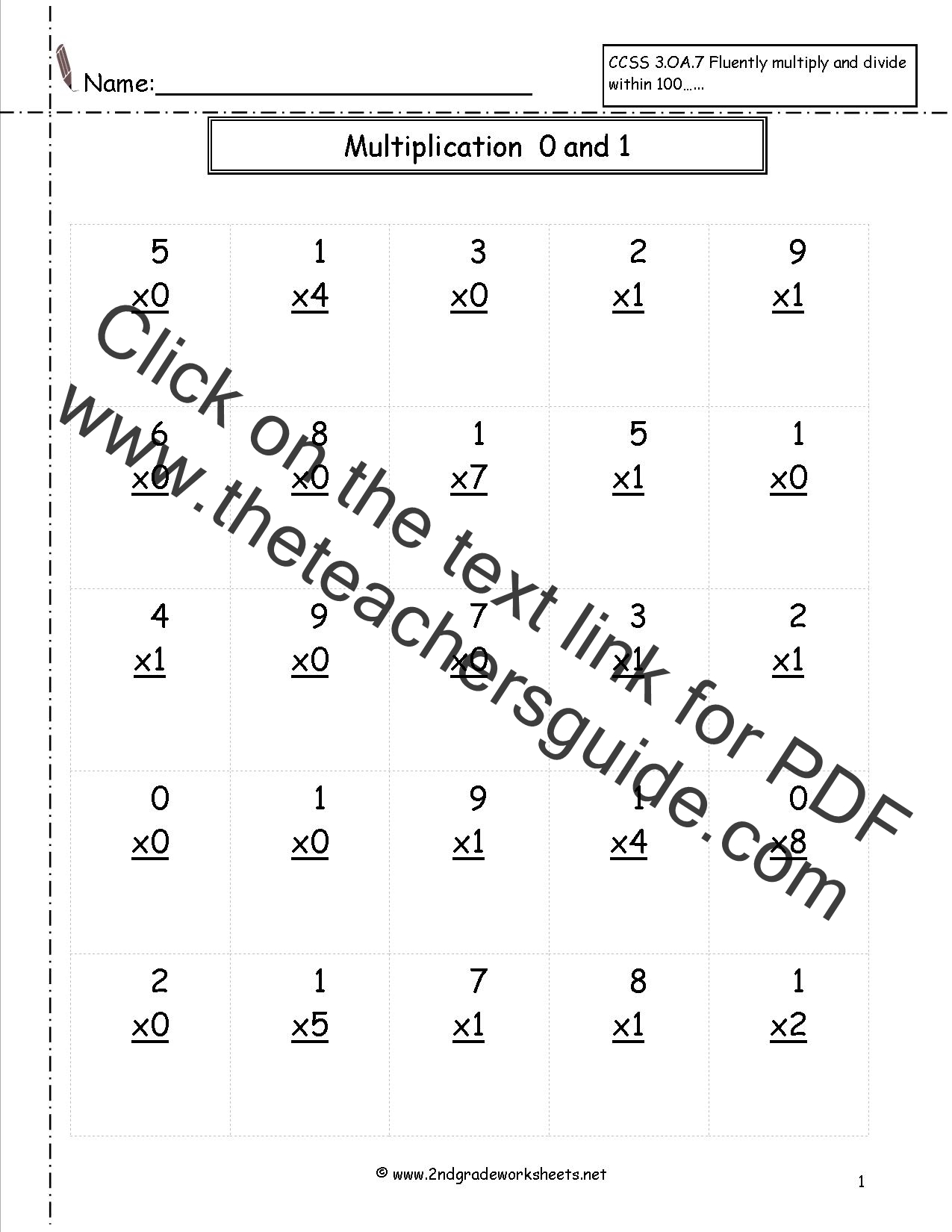 Multiplication Fluency Chart
