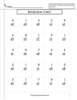 multiplication by 0 and 1 worksheet