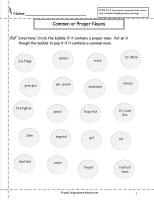 common and proper nouns worksheets