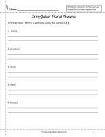 irregular plural nouns worksheet