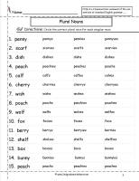 plural nouns worksheet