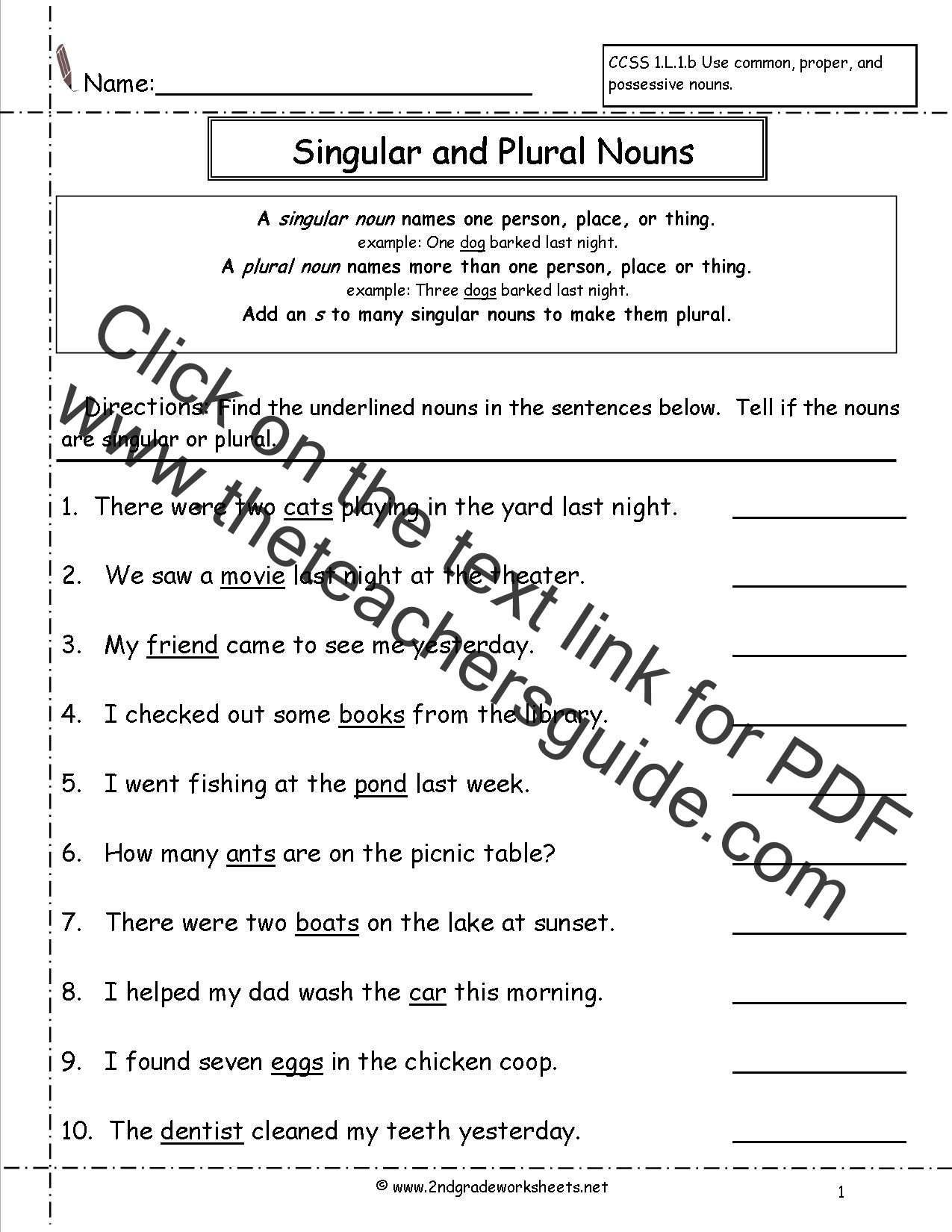 Singular and Plural Nouns Worksheets Throughout Singular And Plural Nouns Worksheet