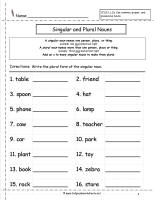 singular and plural nouns