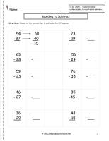 round to estimate the difference worksheet