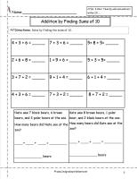 Free Single Digit Addition Worksheets