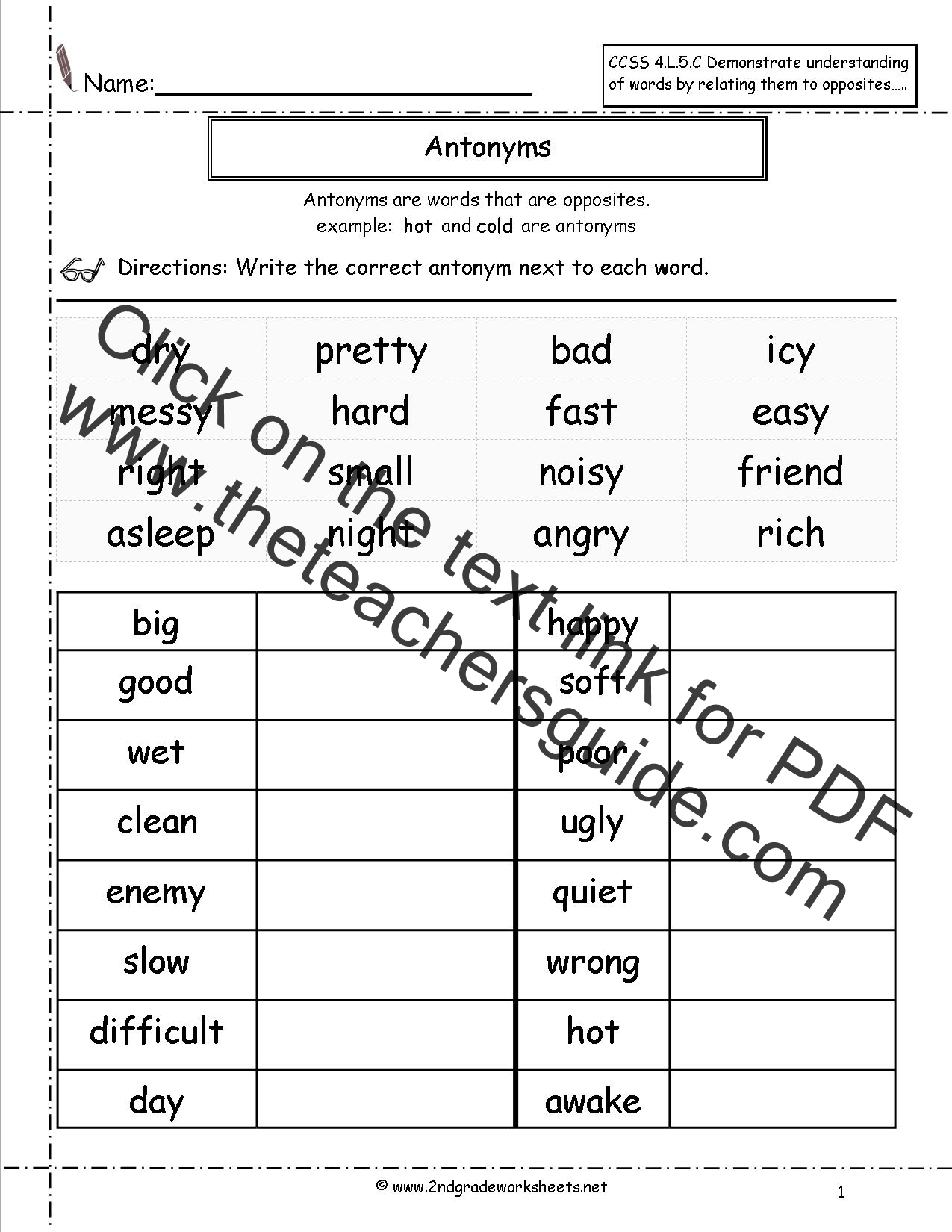 Free Language/Grammar Worksheets and Printouts For English Worksheet For Grade 2