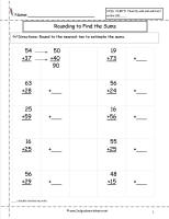 rounding to add worksheets