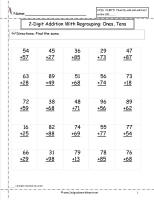 two digit addition ones and tens worksheet
