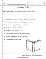 irregular verbs worksheet ccss l.2.1.d