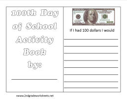 100th day of school booklet