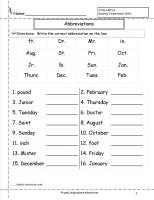 abbreviations worksheet