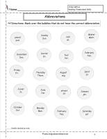 abbreviations worksheet