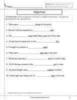 adjective worksheet