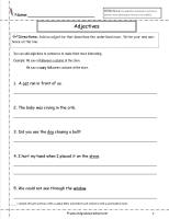 adjective worksheet