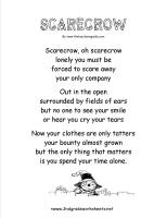 scarecrow poem worksheet