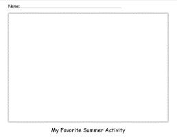 favorite summer activity drawing