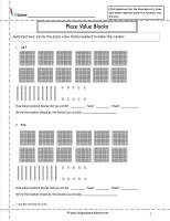 place value worksheet