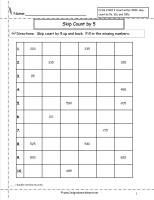 skip count by 5 worksheets