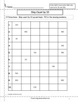 skip counting by 10 worksheets