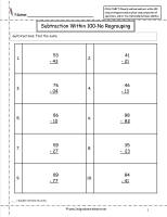 two digit subtraction worksheets