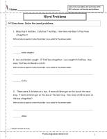 CCSS 2.OA.1 Word Problems Worksheets