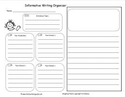 informative writing organizer