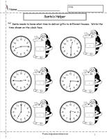 santas telling time worksheet