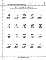 adding and subtracting money amounts