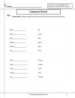 compound words worksheet