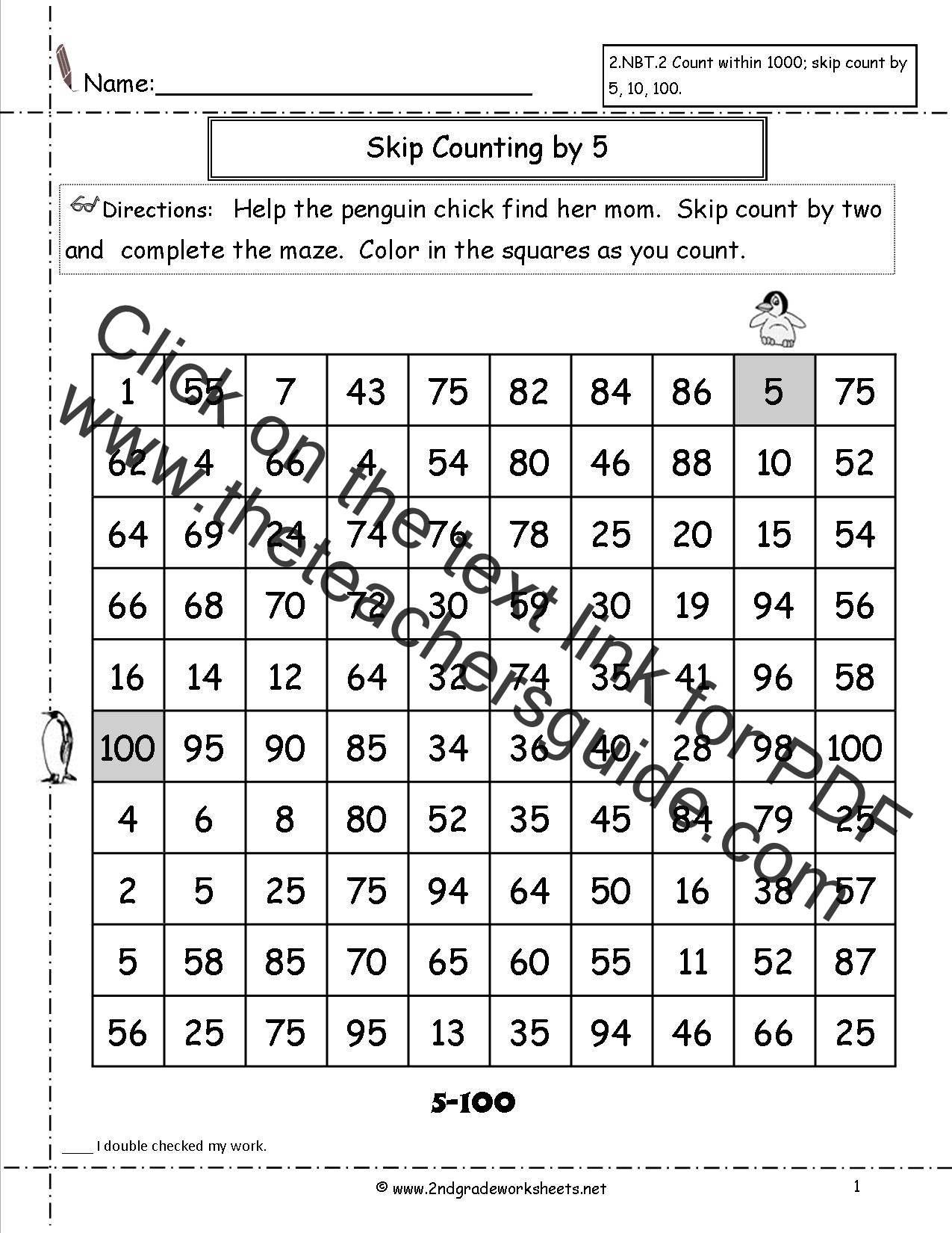 Free Printable Skip Counting By 2 S Worksheets