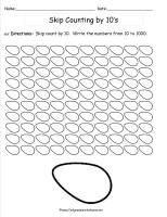 easter egg skip counting by 10 worksheet