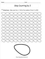 easter egg skip count by 2 worksheet