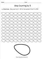 easter egg skip count by 5 worksheet